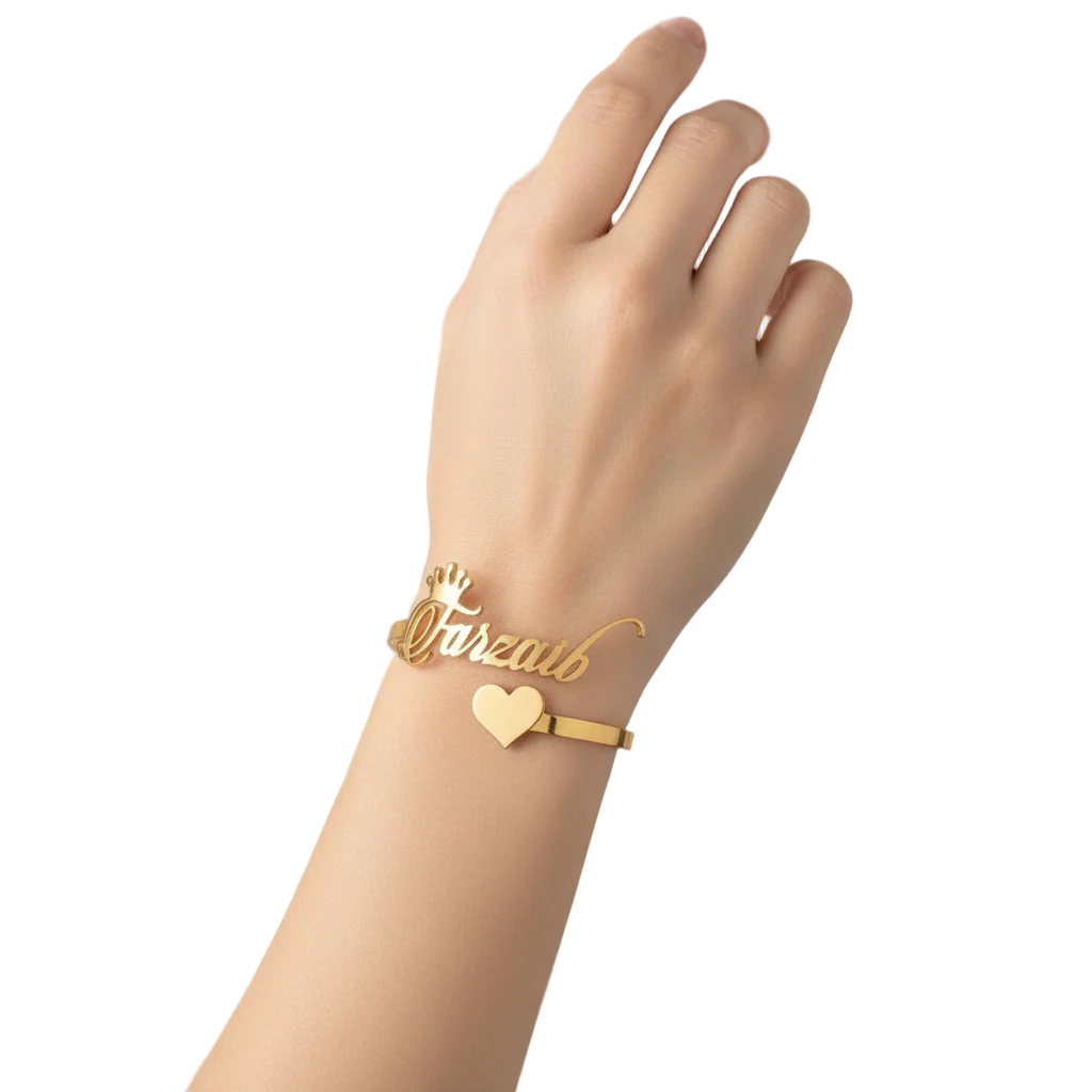 Candle Script Queen Name Bangle