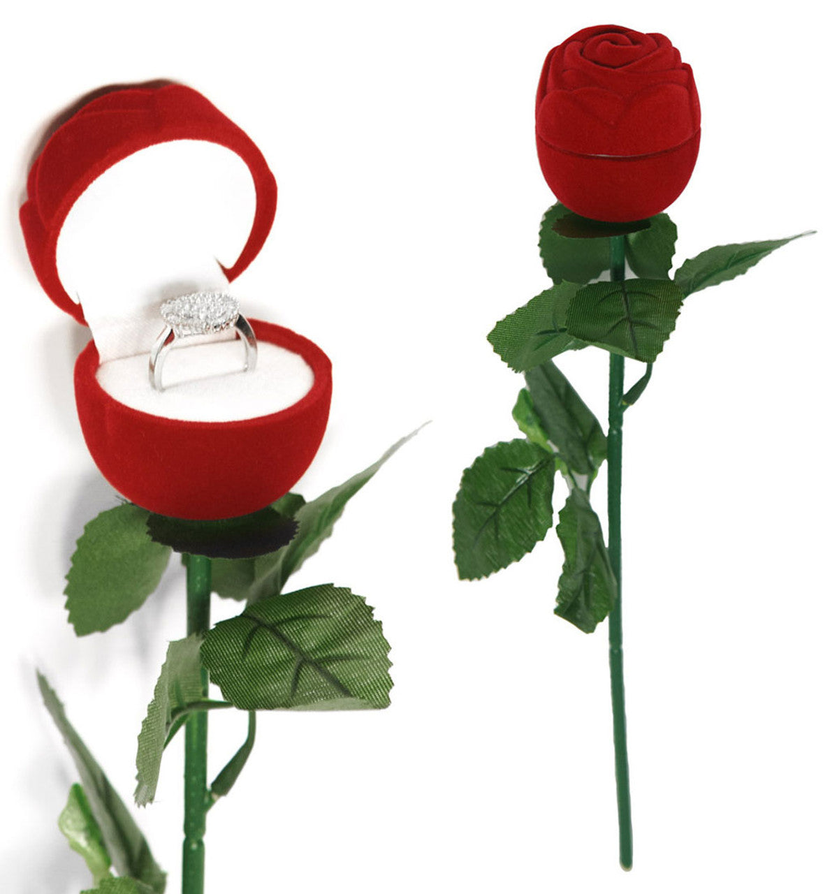 FLOWER RING BOX INCLUDING RING