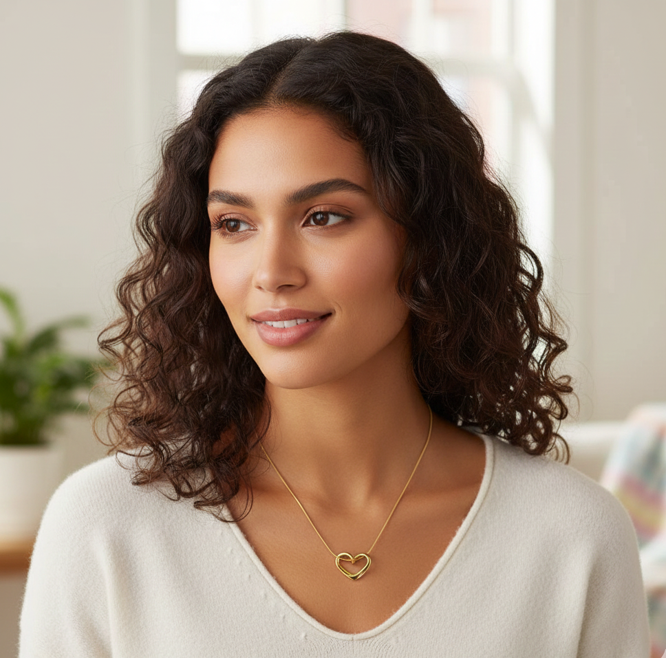 18k Gold Plated Twist Pendant Necklace