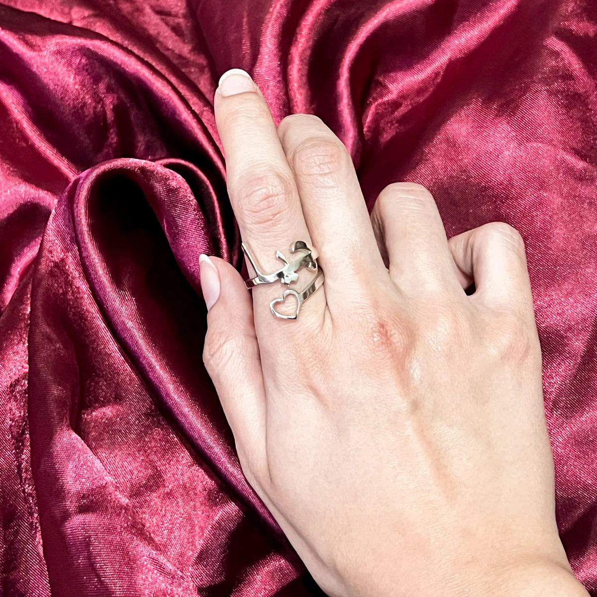 Arabic Heart Personalized Name Ring