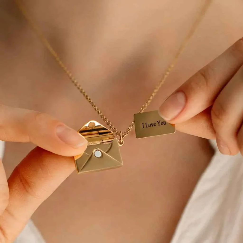 Love Letter Pendant Necklace – Romantic Anniversary & Valentine’s Day Gift for Her