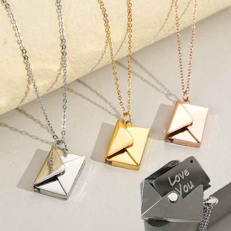 Love Letter Pendant Necklace – Romantic Anniversary & Valentine’s Day Gift for Her